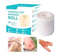 Hydrocolloid Roll, 5x150cm Hydrocolloid Gel Bandage, Artificial Skin Wound Dressing Care Tape, HydrocolloidsDressing Flexible Moist Patch for Sensitive Skin Cuts, Toe, Heel, Finger, Foot, Pimple