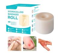 Hydrocolloid Roll, 5x300cm Hydrocolloid Gel Bandage, Artificial Skin Wound Dressing Care Tape, HydrocolloidsDressing Flexible Moist Patch for Sensitive Skin Cuts, Toe, Heel, Finger, Foot, Pimple