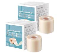Hydrocolloid Roll Dressings,Hydrocolloid Bandages Roll,Waterproof Adhesive Hydrocolloid Tape,Reliable Waterproof Bandages for Wound Care,for Hiking Running Cycling and Everyday Use (2 Roll)
