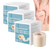 Hydrocolloid Roll for Wound Care - Hydrocolloid Bandages,Large Hydrocolloids Patch Bandages with Self-Adhesive,Cut-to-Size,Ultra Absorbent, Flexible & Waterproof, First Aid Kit Essential (3 Roll)