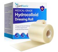 Hydrocolloid Roll for Wound Care, Medical Grade Hydrocolloid Bandages with Flexible & Waterproof, Ultra-Thin, Self-Adhesive, DIY Shape & Size Home First Aid Kit Essential (2IN X 16.4FT)