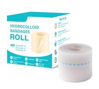 Hydrocolloid Roll, Medical Grade Flexible Artificial Skin Patch Cut-to-Size Travel-Friendly Waterproof Breathable Self-Adhesive Bandage for Blisters Burns Acne Sensitive Skin & Wound Care (5cm*5m)