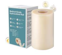 Hydrocolloid Roll Patch - 4 Inch Waterproof Care Bandage | 9.8ft Flexible Cutting, Gentle Burn Dressing for Scar, Cuts, Face, Finger, Heel, Foot, Toe, Travel, Swimming for Adults Youth