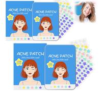 Hydrocolloid Star Acne Patches For Face Spot - 2 Pack 336 PCS Blemish Dots In Six Colour Shades With Compact Travel Case For Invisible Discreet Facial Care & Skin Protection