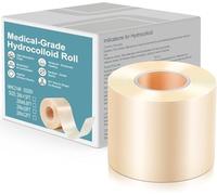 Hydrocolloid Waterproof Roll Tape - Cuttable Self-Adhesive Bandage for Wound Dressing & Heel Care, Breathable Medical Grade Film (5cm x 2m (2in x 79in))