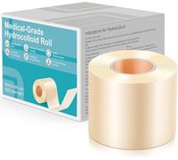 Hydrocolloid Waterproof Roll Tape - Cuttable Self-Adhesive Bandage for Wound Dressing & Heel Care, Breathable Medical Grade Film (5cm x 1.5m (2in x 59in))