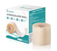 Hydrocolloid Wound Care Roll, Hydrocolloid Bandages with Self Adhesive, Bed Sickness Bandages, Highly Absorbent for Burns, Blisters, Acne Care, Sterile and Waterproof (5cm x