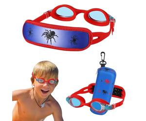 HYDROCOMFY Swim Goggles Kids 3-6 No Hair Pull, Toddler Goggles Padded Strap, Child Swimming Goggles with Case