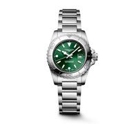 Hydroconquest 30mm Quartz Ladies Watch Green Dial Stainless Steel Bracelet