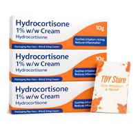 Hydrocortisone Cream 1% w/w Bite and Sting Cream, Mosquito and Bee Sting Treatment, 10g Tube - TDY Bundle Including Skin Relief Guide- Packaging May Vary