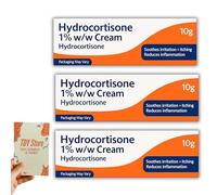 Hydrocortisone Cream 1% w/w Bite and Sting Cream, Mosquito and Bee Sting Treatment, Itchy Skin and Redness Solution, 3 x 10g Tubes - TDY Bundle Including Skin Relief Guide- Packaging May Vary