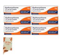 Hydrocortisone Cream 1% w/w Bite and Sting Cream, Mosquito and Bee Sting Treatment, Itchy Skin and Redness Solution, 6 x 10g Tubes - TDY Bundle Including Skin Relief Guide- Packaging May Vary
