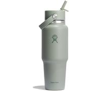 HYDRO FLASK - Travel Bottle 946 ml (32 oz) - Insulated Stainless Steel Water Bottle with TempShield Vacuum Insulation and Leakproof Flex Straw Cap - Fits Most Cupholders - Agave