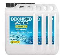 HYDROFYX 20L (4 x 5L) Deionised Water - Demineralised, Low Conductivity - Fast Dispatch - For Irons, Steam Cleaners, Car Batteries, Radiators & Cleaning