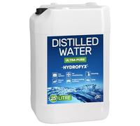 HYDROFYX 25L Laboratory Grade Distilled Water - 0 PPM TDS Mineral Free Water for Engineering, Laboratory & Commercial Applications - UK Produced