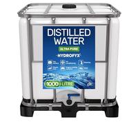 HYDROFYX Distilled water ultra pure 1000 litre IBC- ideal for Automotive care, Commercial cleaning, Aquariums, Plant Health