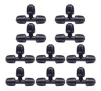 Hydrogarden 16mm Lock Barbed Tee Connectors 3-Way Adapter for Drip Irrigation Systems, Hose & Water Pipe Joints, Durable PE Material with Leak-Proof Design (10 Pack)