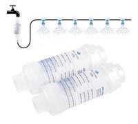Hydrogarden 2 Pack Calcium Inhibitor Filter for 3/4" Standard Garden Hose and Faucets, Outdoor Misting System Filter, Preventing Scale Buildup from Clogging Up