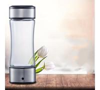 Hydrogen Alkaline Water Bottle Machine Maker Anti-Aging Hydrogen Water Generator Purifier Filter Portable Molecular Cup BPA-Free Glass Bottle 3 Minutes For A Content Of Up To 1200 PPB 430 ML