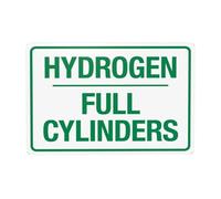 Hydrogen Full Cylinders Metal Warning Sign, Caution Security Poster for Road Street Business Wall Decor 12×8 Inches
