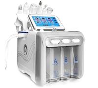 Hydrogen Oxygen Facial Care Machine 6 in 1 Facial Machine with Led Display, Multifunctional Aqua Facial Machine Oxygen Facial Machine for Skin Care Hydrodermabrasion Machine for Home Beauty Salon