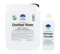 Hydrogen Peroxide and Distilled Water Bundle - Purest Food Grade 10% Hydrogen Peroxide 500ml Bottle - 5.5 Litres of 100% Pure Steam Distilled Water - Additive Free