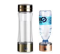 Hydrogen Rich Water Bottle, Hydrogen Alkaline Water Generator Ionizer USB Rechargeable Portable SPE/PEM Technology 3-Min Make Hydrogen Content Up To 1200-1600 PPB High Concentration 350Ml