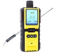 Hydrogen Sulfide Analyzer by Forensics | USA NIST Traceable Calibration | H2S Monitor | Computer Data Logging | Built-in Pump & 4ft Probe | 0.1ppm Resolution |