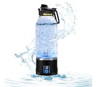 Hydrogen Water Bottle 1000ML Double Hydrogen Content Portable Rechargeable Hydrogen Water Generator Bottle with SPE & PEM Technology Hydrogen Rich Water Cup UK for Gym Office, Improve Water in Minutes