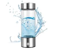 Hydrogen Water Bottle,420mL/15oz Hydrogen Water Generator Bottle, Portable Hydrogen Water Bottle Generator, Hydrogen-Rich Glass Water Cup for Home Travel (A)