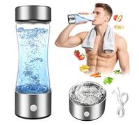 Hydrogen Water Bottle 420ML, 3-Min Hydrogen Water Generator with USB Rechargeable Battery, SPE Tech Electrolysis, Portable Hydro Bottle for Home Office Gym Travel