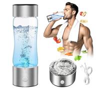 Hydrogen Water Bottle 420ML, 3-Min Hydrogen Water Generator with USB Rechargeable Battery, SPE Tech Electrolysis, Portable Hydro Bottle for Home Office Gym Travel