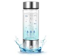 Hydrogen Water Bottle, 420ml Hydrogen Water Generator To Improve Water Quality In 3 Minutes, USB Alkaline Water Filter Bottle With PEM SPE Technology for Office, Daily Use, Travel and Gif, Silver