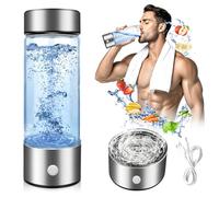 Hydrogen Water Bottle, 420ML Portable Hydrogen Water Generator with 3-Minute Electrolysis, USB Rechargeable, SPE PEM Technology, Hydrogen-Rich Water for Home, Office, Travel