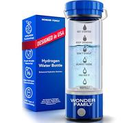 Hydrogen Water Bottle Generator Large Set - Water Ionizer Machine for Home - Molecular Hydrogen Water Machine with Glass Water Bottle, Pill Organizer, Cleaning Brush - Glass Hydrogen Water SPE PEM