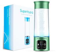 Hydrogen Water Bottle Generator, Concentration Up to 6 PPM - SPE/PEM Technology, Water Ionizer Machine Suitable for Travel, Daily and Office Use, 12oz (Green)