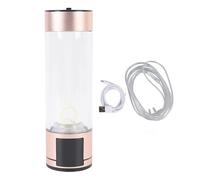 Hydrogen Water Bottle Generator Portable 400ml Hydrogen Rich Water Ionizer Machine with Automatic Backwashing Mode for Travel Daily Use PCTG Material (Gold)