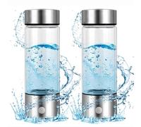 Hydrogen Water Bottle - Hydrogen Water Bottle Generator - 420ml Rechargeable Hydrogen Water Maker with SPE PEM Technology - Rich and Healthy Water, Easy to Use (2PCS)