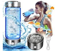 Hydrogen Water Bottle, Hydrogen Water Bottle Generator, Ion Water Bottle Improve Water Quality in 3 Minutes, Hydrogen Water Ionizer Glass Health Cup for Home Travel