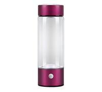 Hydrogen Water Bottle Portable Hydrogen Water Generator Machine 420ml Healthy Hydration Hydrogen Rich Water Lonizer Cup for Home Travel Office Exercise, Up to 1800PPB,Purple-420ML