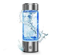 Hydrogen Water Bottle, Portable Hydrogen Water Ionizer Machine, Hydrogen Water Generator, Rechargeable Hydrogen Rich Water Glass Health Cup for Home Travel (Silver)