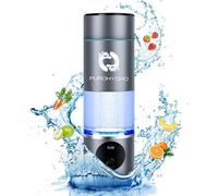 Hydrogen Water Bottle,Portable Rechargeable Hydrogen Water Bottle Generator for Home Office Travel Water Machine Improve Water Quality EcoFriendly Glass,Ionized Hydration Technology SOCOTRA (Gray)