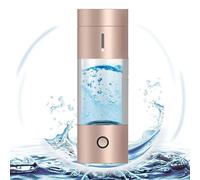 Hydrogen Water Bottle SPE/PEM Portable Hydrogen Water Bottle Generator,230ml Rechargeable Hydrogen Rich Water Cup for Home Travel GYM,Up to 4000ppb (Black) (Gold)