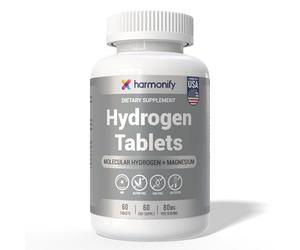 Hydrogen Water Tablets for Drinking Water - Molecular Hydrogen + Magnesium for Cellular Health, Antioxidant Support & Energy - 60 H2 Tabs
