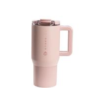 HydroJug Coffee Traveler 20 oz - Leak-Resistant, Ceramic-Lined Insulated Travel Coffee Mug for Hot or Cold Drinks with Flip Lid & Handle, Dishwasher Safe Coffee Tumbler, Dusty Rose