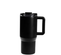 HydroJug Coffee Traveler 20 oz - Leak-Resistant, Ceramic-Lined Insulated Travel Coffee Mug for Hot or Cold Drinks with Flip Lid & Handle, Dishwasher Safe Coffee Tumbler, Black