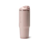HydroJug Ease2o Water Bottle with Straw & Chug Lid, Stainless Steel, Vented Cap to Help Reduce Pressure, Water-Level Window, Cup Holder Friendly, Non-Slip Base - 40oz, Dusty Rose