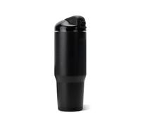 HydroJug Ease2o Water Bottle with Straw & Chug Lid, Stainless Steel, Vented Cap to Help Reduce Pressure, Water-Level Window, Cup Holder Friendly, Non-Slip Base - 40oz, Black