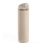 HydroJug Ease2o Water Bottle with Straw & Chug Lid, Stainless Steel, Vented Cap to Help Reduce Pressure, Water-Level Window, Cup Holder Friendly, Non-Slip Base - 24oz, Dune