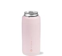 HydroJug Slim Can Cooler - 2-in-1 Insulated Can Cooler Cup - Stainless Steel Slim Can Holder with Non-Slip Rubber Base - Screw-Top Lid - Dishwasher Safe - 12oz, Pink Sand
